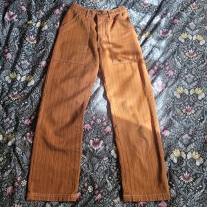 Orange and Yellow Stripe Big Bud Press Work Pants XS